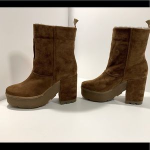 Free People x Vic Matie Lenox Suede Platform Ankle Boots